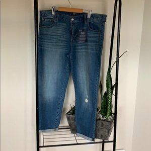 Gap Crop Girlfriend Jeans blue, size 33.
